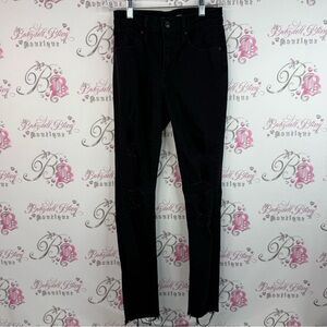 Levi's skinny jeans pants distressed rips Black Skinny Jeans bottoms